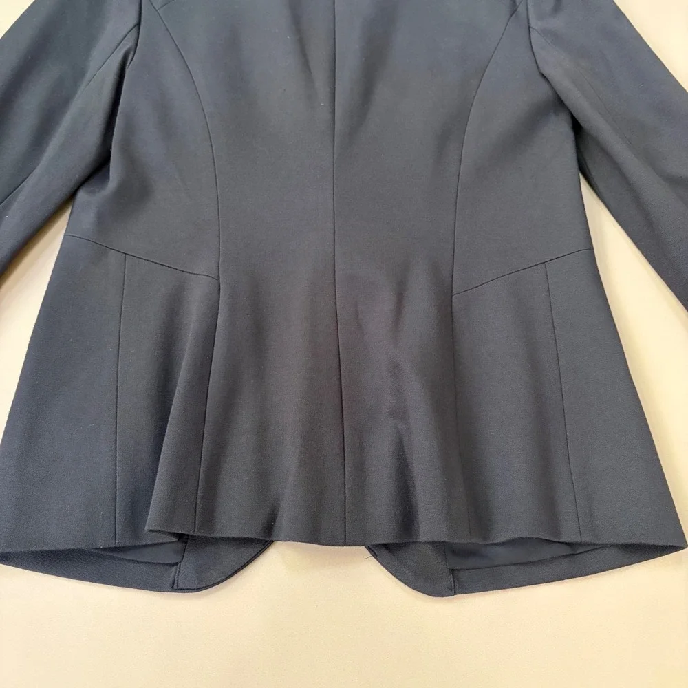 Chico's Women Brown Stretch Blazer‎ Jacket Size 0 S Professional Dark Academia